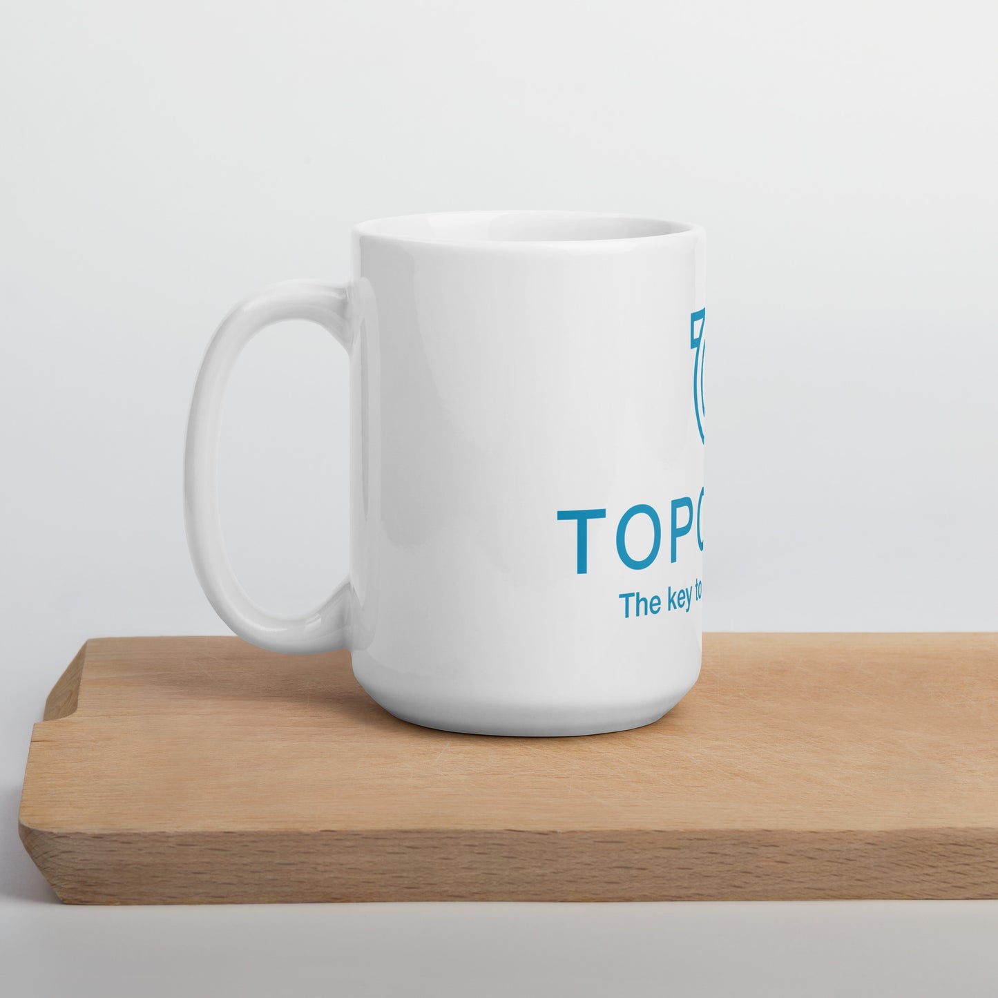 White glossy mug